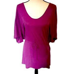 Converse One Star Womens Top Size Small Tunic Tie Waist Scoop Neck Butterfly